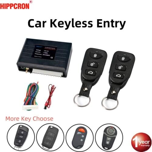 Hippcron Car Remote Central Lock Door Keyless Entry Car Alarm Systems Open The Trunk with Light Flashes