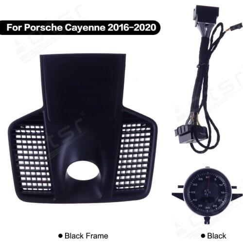 Car Stopwatch for Porsche Cayenne 2018 - 2020 Interior Dashboard Center Clock Compass Time Electronic Meter Clock Accessories