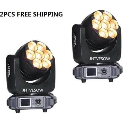 Free shipping 2pcs/lot disco zoom moving head lighting 7x40w high power pixel control individual led control dmx wash beam zoom