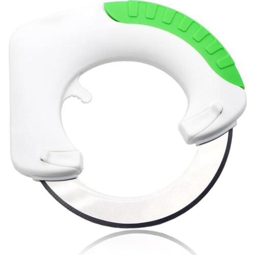 Safe Portable Sell Like Hot Cakes Circular Innovative Rolling Wheel Round Stainless Steel Kitchen Knife, Fruit Knife Free Ship