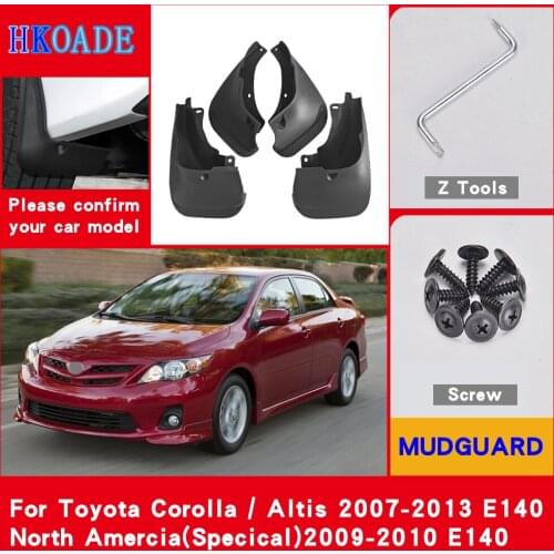 Car Fender Mud Flaps For Toyota Corolla 2008 Altis E140 2007-2013 Mudguards Splash Guards Fender Mudflaps Car Fender Accessories