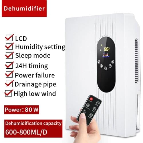 Household Electric Air Dehumidifier Anion Air Purifier Small Bedroom Dehumidifier Large Water Tank Mute Air Dryer