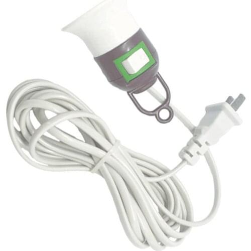 E27 Lamp Bases With 3M Power Cord Flame retardant line Independent Push Button Switch E27 Screw Interface Lamp Holder US plug