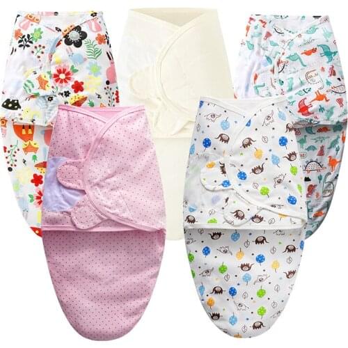 Babies Sleeping Bags Newborn Baby Cocoon Swaddle Wrap Envelope 100%Cotton 0-3 Months Baby Blanket Swaddling Wrap Sleepsack