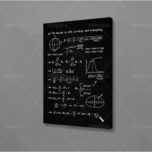 Canvas Painting Print Mathematical Formula Modular Black and White Poster Wall Art Nordic Pictures Home Decor Bedroom Framework