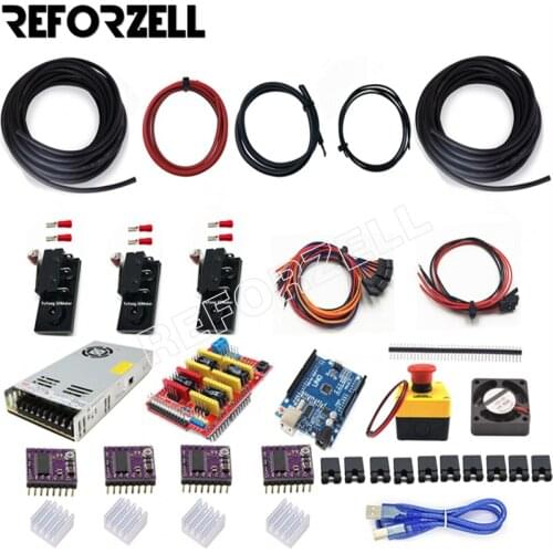 GRBL Based UNO R3 with CNC Shield V3 and DRV8825 stepper driver kit Controller Bundle for Workbee,OX CNC and other CNC Machine