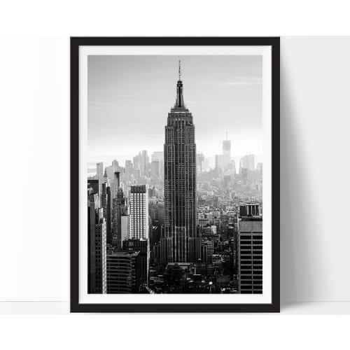 London Skyscrapers New York City Street Scenery Nordic Canvas Painting Black White Posters and Prints for Living Room Home Decor