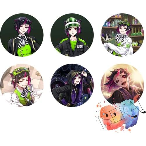 Twisted Wonderland Game Lilia Vanrouge Collection Diasomnia Metal Badge Brooch Pins