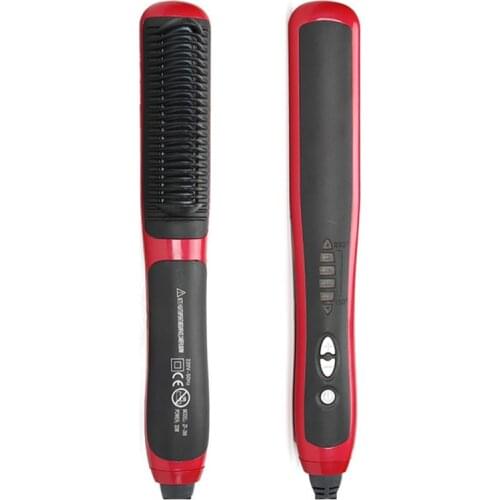 Multifunctional Hair Straightening Brush Hair Curler Women Hair Straightener Comb Curling Comb Men Beard Straightener