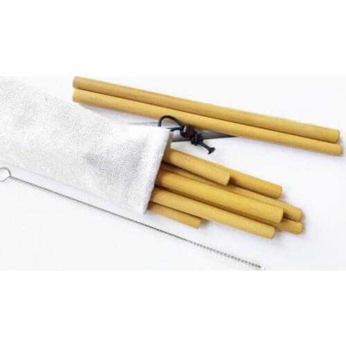 Wedding Party Bar Tool Reusable Bamboo Straw Organic Bamboo Drinking Straws Natural Wood Straws LX8703