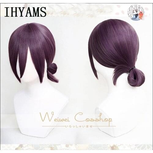 New Arrival Chainsaw Man Reze Cosplay Wig Purple Synthetic Hair Wig Halloween Role Play Props + Wig Cap