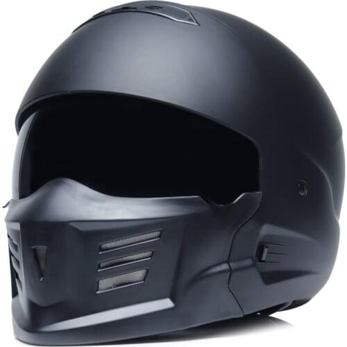 New Vintage Full Face Motorcycle Helmet Personality Cool Dual Forms Combination Helmet Racing Off Road Motocross Cascos