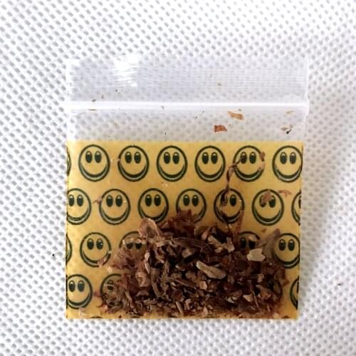 1 pack (100 pieces) hot new tobacco bag tobacco sealed bag Smoke storage bag Smile yellow pattern with holder tobacco bag