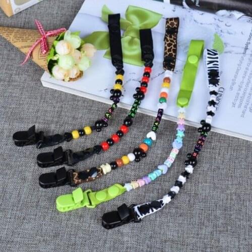 Plactic Baby Pacifier Clip Holder for Nipples Cute Infant Teeth Dummy Chain for Children Baby Pacifier Clip