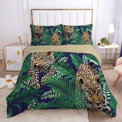 Duvet Cover Set Bedding Sets Comforther Cases Quilt Covers Queen Full Twin Single Size 3D Bohomia Leopard-print Bed Linens