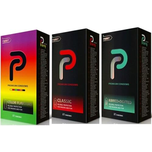 PARRY CONDOMS Durable condomslong-lasting natural latex lubricated condoms with particles to stimulate male condoms
