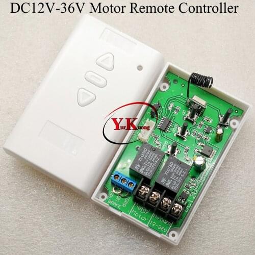 DC 12V 14V 24V 28V 36V Motor Remote Control Switch Forwards Reverse Stop Up Down Stop Motor Wireless Control 315 433 Manual