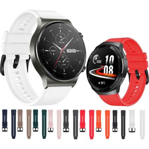 Sport Silicone Watch Strap For Huawei watch GT 2e original SmartWatch band Replacement GT2 pro 46mm WristBand 22mm Bracelet belt