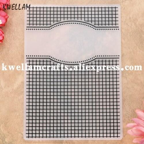 Grid Plastic Embossing Folder For Scrapbook DIY Album Card Tool Plastic Template Embossing Tool KW9112506