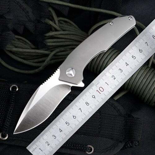 EDC Titanium Alloy Handle Folding Knife Paper Cutting Art Blade Cutting Knife Outdoor Camping Pocket Hunt Knife Tools