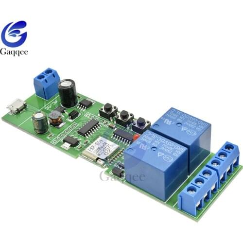 Smart Wifi Switch Universal Relay Module 2CH USB DC5V/7-32V Wireless Switch Timer Phone Remote Control For Smart Home