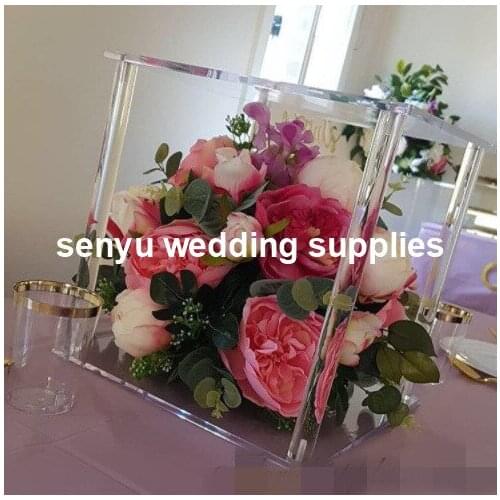 New style wholesale clear wedding crystal candelabra acrylic crystal candle holder for table centerpiece senyu0229