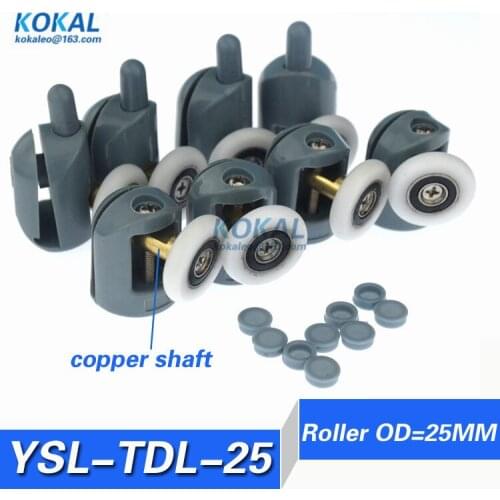 [YSL-TDL]Free Shipping 8PCS Shower room pulley wheels shower room roller high quality bearing steel wear-resistant wheels