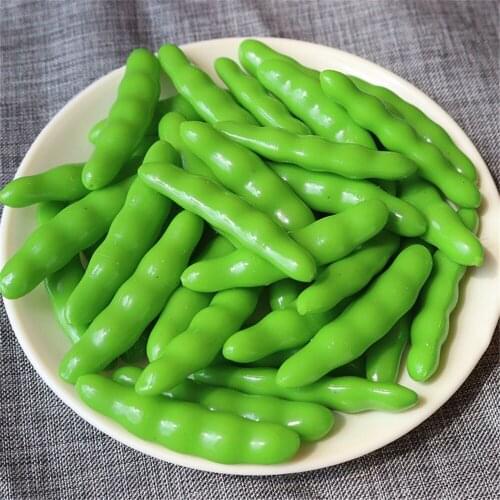 Green plastic snow bean pea pease Artificial Vegetables model hotel restaurant store shop decoration Faux fake Vegetables props