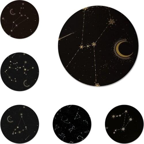 58mm 12star sign Leo Libra Scorpio Icons Pins Badge Decoration Brooches Metal Badges For Backpack Decoration