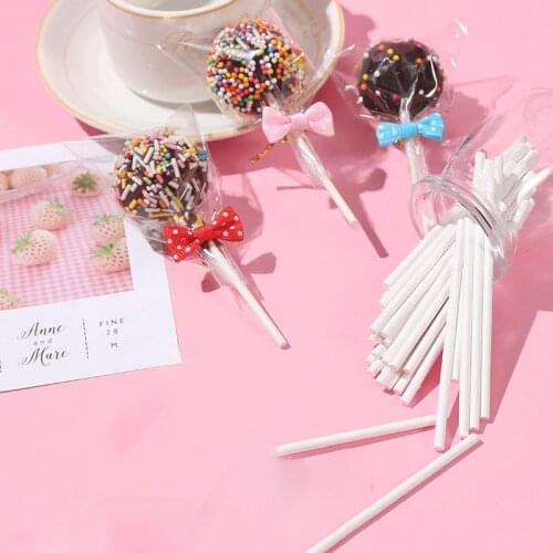 10/15cm Solid Core White Paper Lollipop Sticks For Chocolate Sugar Candy Lollipop Lolly Pop Sucker Sticks Cake Pop Sticks