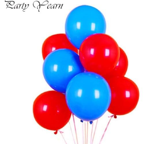 15pcs 10inch latex Balloons Themed Party Decoration Blue Red Balloons Kids Toys Baby Shower First Birthday Party Decors