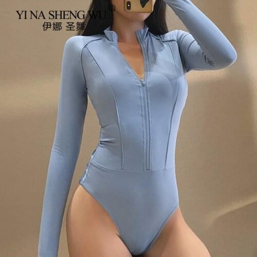 2021 One Piece Sport Clothing Long Sleeve Sport Suit Workout Tracksuit For Women Running Tight Dance Sportswear Gym Yoga Women