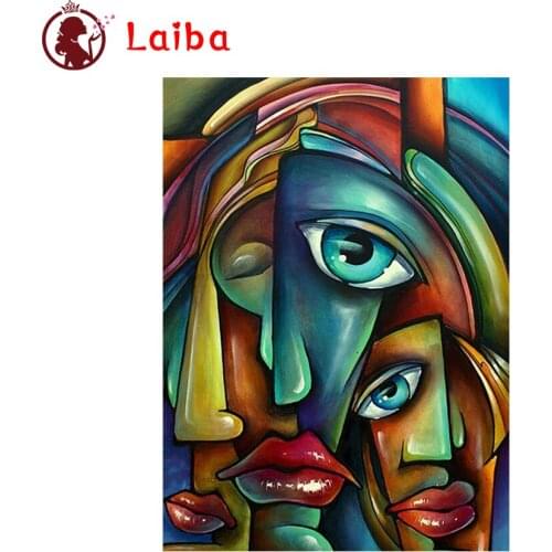 DIY Diamond Painting Abstract portrait art Rhinestone Diamond Mosaic Full Drill Square Embroidery Cross Stitch Handmade Hobby