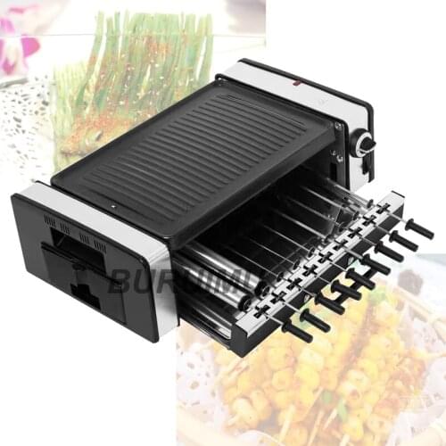 Barbecue Machine Smokeless Electric BBQ Kebab Grill Machine Automatic Rotation Not Sticky Rotisserie Maker 220V