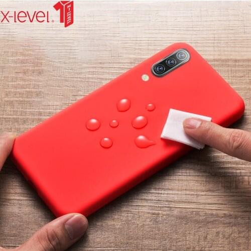 X-level Case For Samsung Galaxy A70 A60 A50 A30 Original Liquid Silicone Soft Baby Skin Feeling Back Cover For Samsung A50 A80