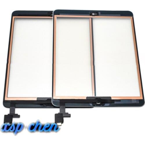For iPad Mini 1 Mini 2 A1432 A1454 A1455 A1489 A1490 A149 glass Touch Screen Digitizer Sensor+IC Chip Connector Flex+Key Button
