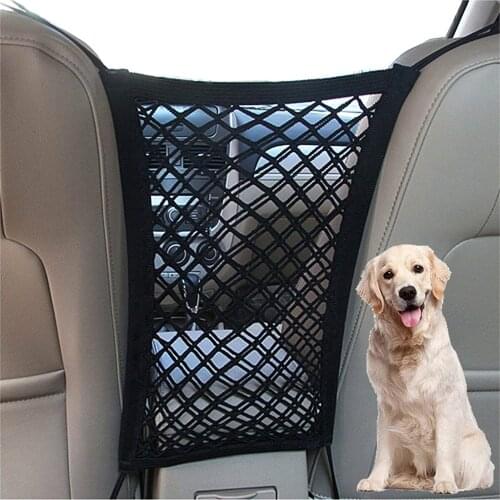 Car Interior Trunk Seat Back Elastic Mesh Net Car Styling Storage Bag Pocket Cage velcro Grid Pocket Holder Car Accessories Trun