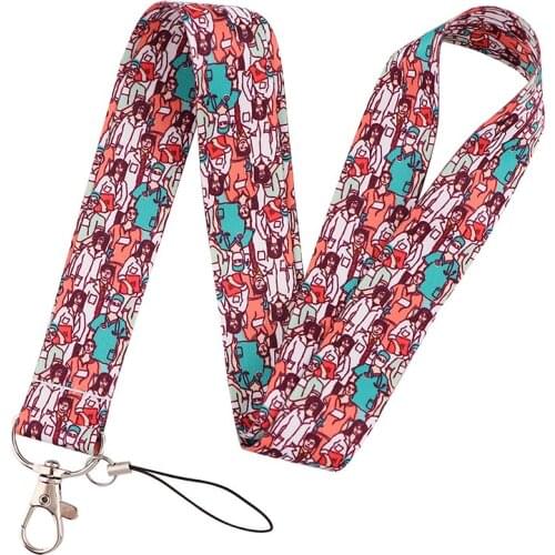 ER1077 Medical Team Doctor Nurse Lanyards ID Badge Holder ID Card Pass Mobile Phone Straps Badge Key Holder Keychain