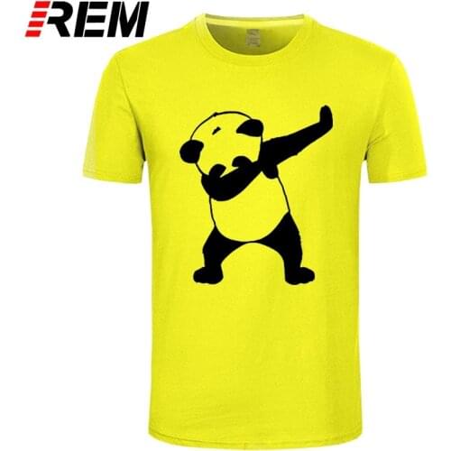 REM Summer Fashion Dabbing Panda Bear T-Shirt Newest Men Funny Panda T Shirts Short Sleeve Tops Hip Hop Tee Lovely Top Unisex