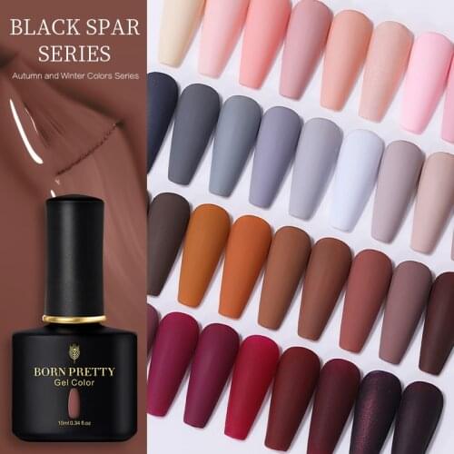 BORN PRETTY 10ml Nail Gel Polish Autumn Winter Matte Hybrid Varnish Soak Off UV LED Gel Polish Nail Art Manicure Semi-Permanent