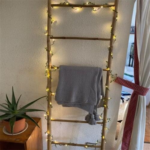 20pcs Fairy Wedding Ivy Leaf Vine String Light Battery Powered Green Leaves Holiday Lamp for Christmas Thanksgiving Patio Decor