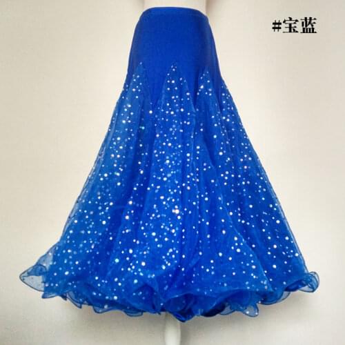 Customize paillette sequin waltz Latin salsa tango rumba Cha cha Quick step Fox trot square dance practice Dance skirt