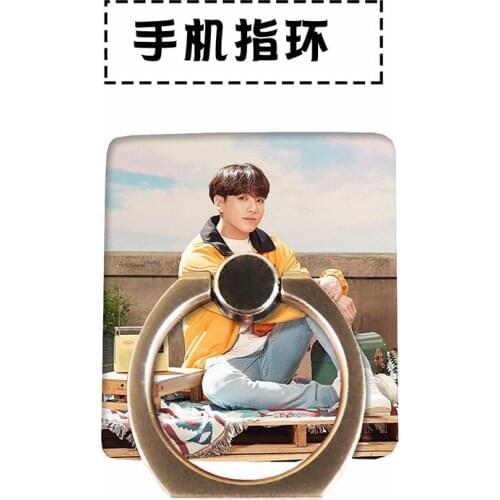 7Pcs/lot Kpop Star FAMILY PORTRAIT Mobile Ring Bracket Jungkook V Jhope Jimin Suga Phone Stand Finger Ring Rotation Holder