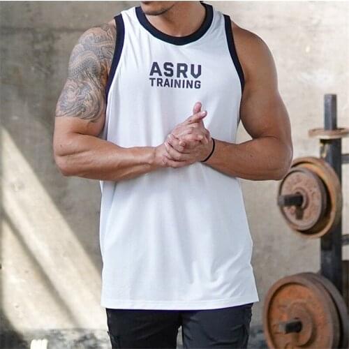 Men Quick Dry Fitness Vest Tank Top Bodybuilding Sleeveless Shirt Gym Workout Exercise Sport Singlets Training Running Stringer