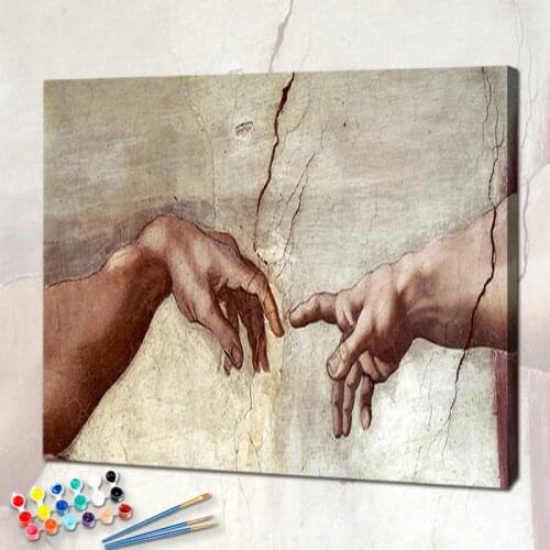 PhotoCustom 60x75cm Oil Painting By Numbers For Adult Finger Paint By Numbers On Canvas DIY Watercolor By Numbers Home Decor