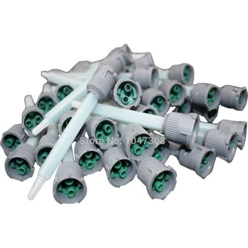 Pack of 50 Static Mixer 1:1 Acrylics Mixing Nozzle Applicator Epoxies 2-part Epoxy Resin AB Glue Adhesives Mixing Nozzles Tips