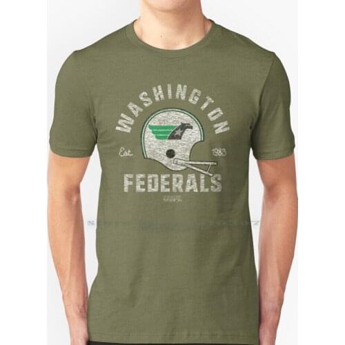 Defunct Series : 1983 Washington Federals T Shirt 100% Pure Cotton Football Washington Federal Federals Usfl Defunct 1983 1984