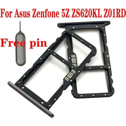 New For Asus Zenfone 5Z ZS620KL Z01RD SIM SD Card Tray Slot with Pin