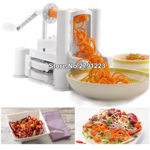 3 in 1 Tri-Blade Slicer Vegetable Spiral Cutter Mandoline Chopper Household Essential Cooking Tools Kitchen Spiralizer Knife