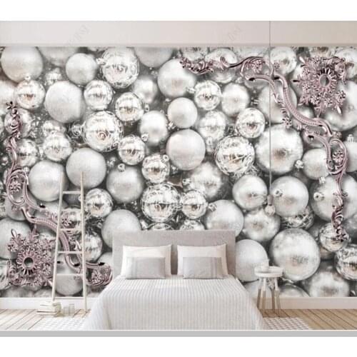 Papel de parede 3D jewelry pearl metal embossed wallpaper mural,living room tv wall bedroom wall papers home decor